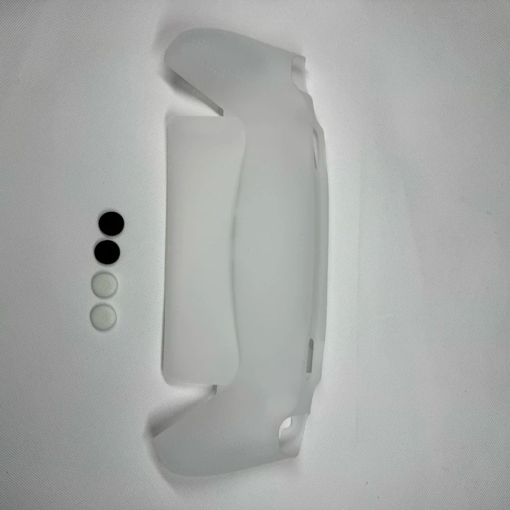 Full Silicone Protective Case For PS5 Portal Thumb Grips Black And White
